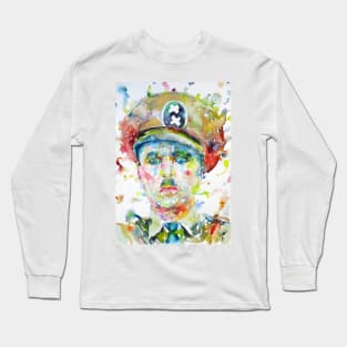 CHARLIE CHAPLIN watercolor portrait .12 Long Sleeve T-Shirt